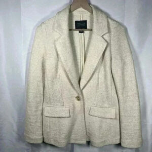 Anthropologie Sanctuary Bryce Knit Blazer womens XS cream